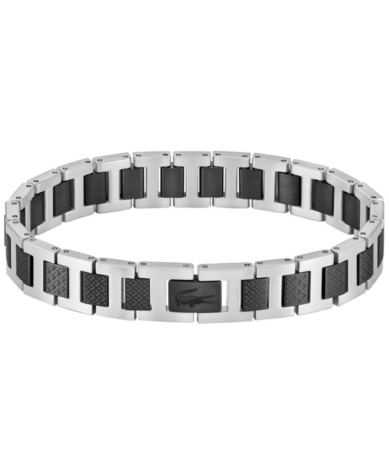 Men's Metropole Silver-Tone Stainless with Color IP Bracelet