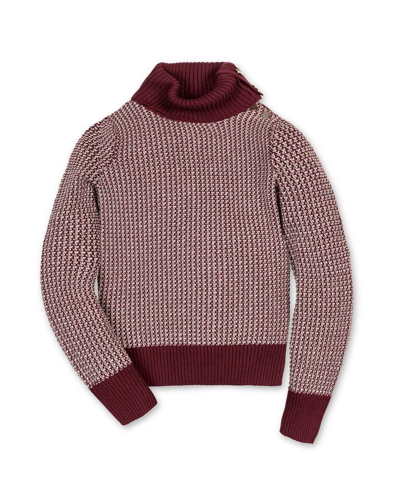Women's Hope and Henry Organic Tweed Stitch Turtleneck Sweater