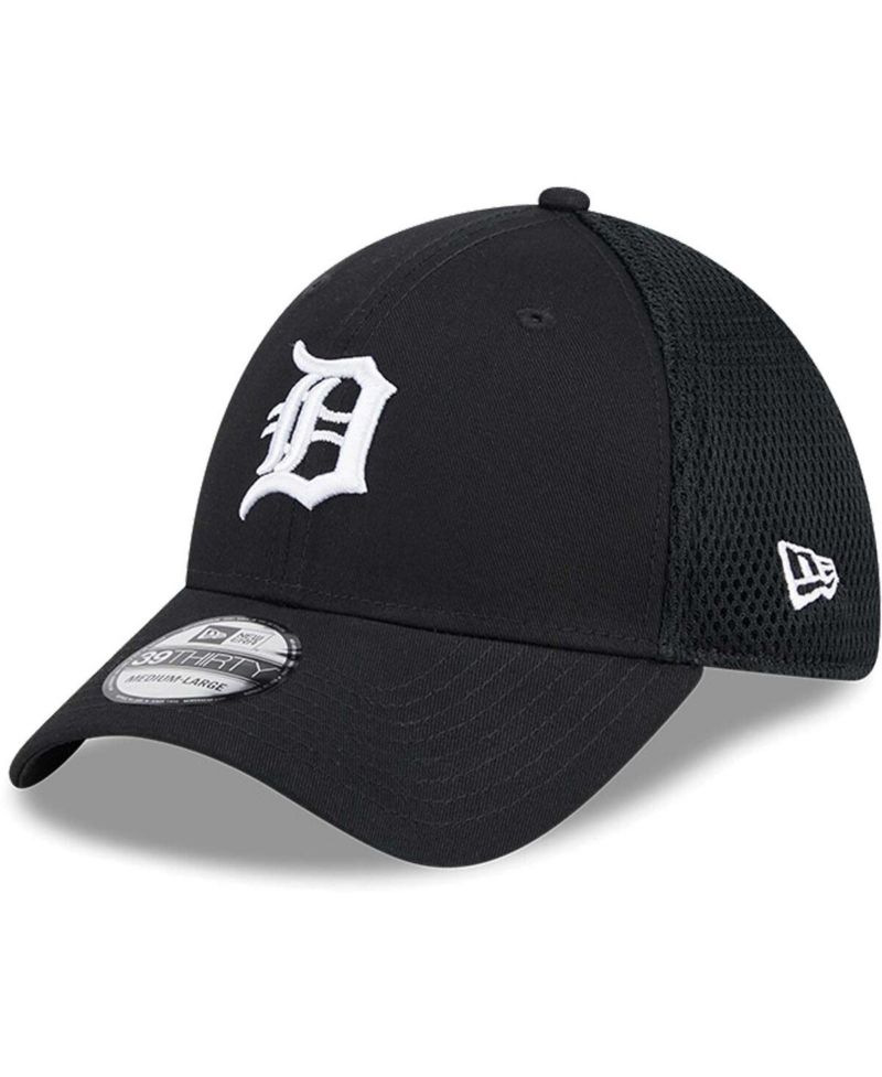 Men's Detroit Tigers Evergreen Black White Neo 39Thirty Flex Hat