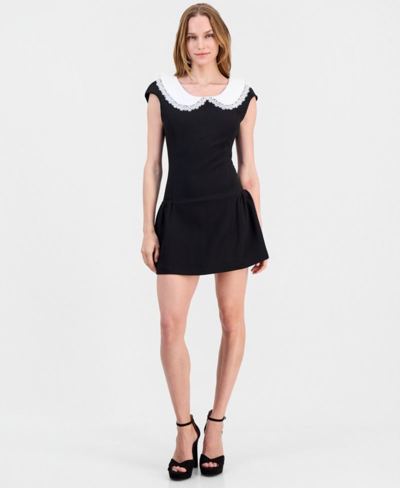 Isabetta Collared Fit & Flare Sleeveless Dress