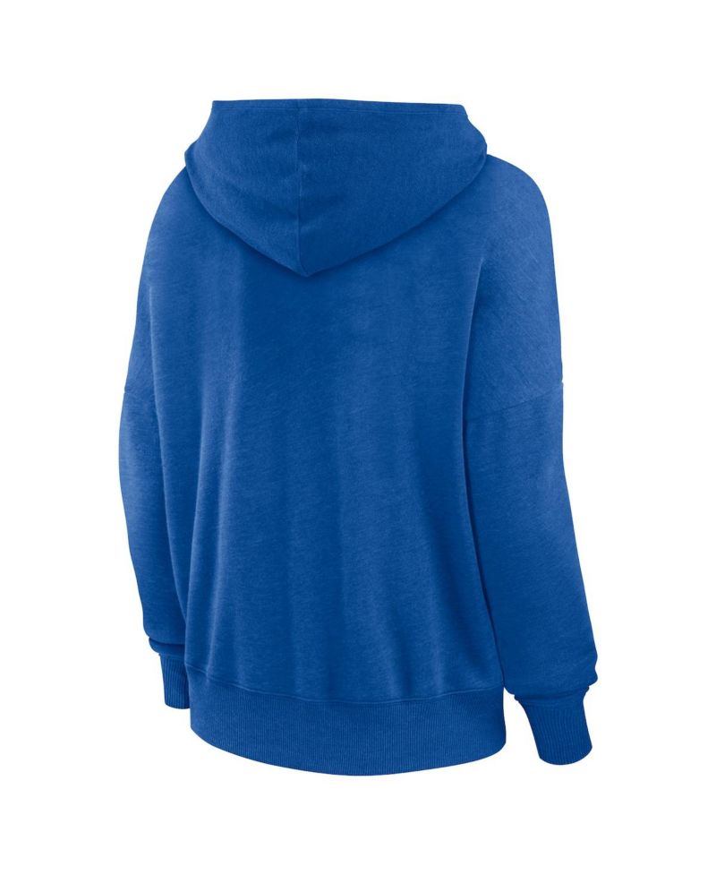 Women's Heather Royal Florida Gators Campus Lace-Up Pullover Hoodie
