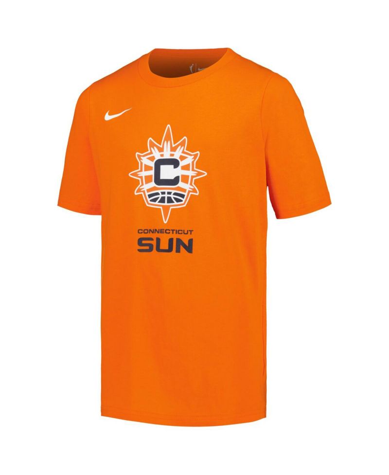 Big Boys and Girls Orange Connecticut Sun Essential Logo T-Shirt