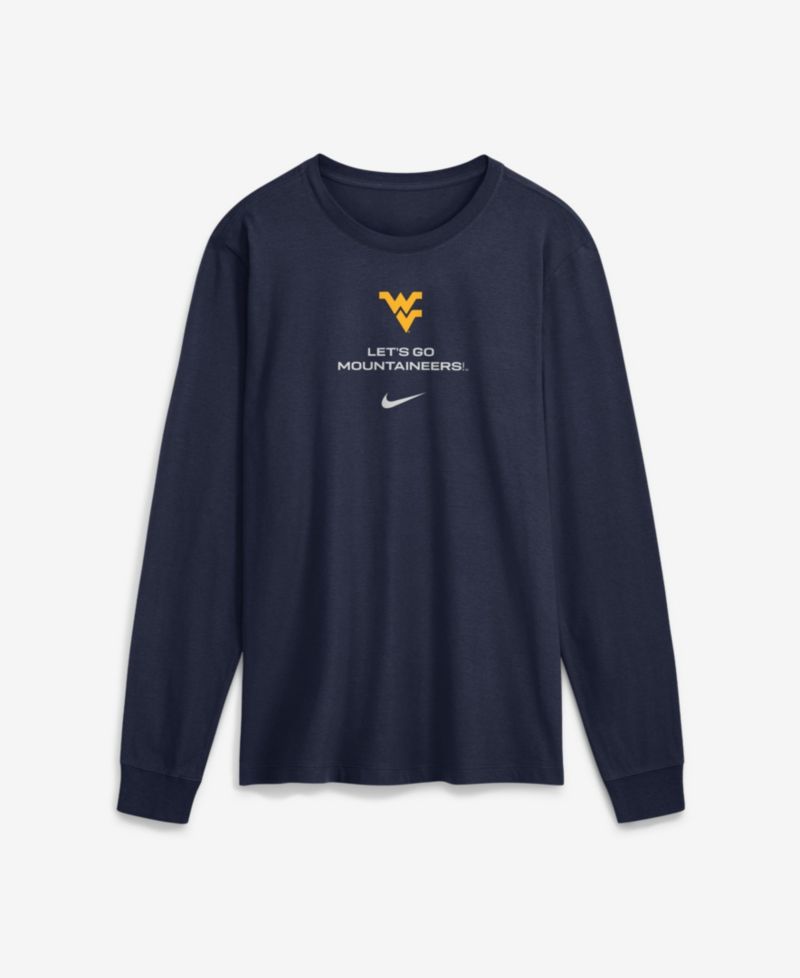 Men's West Virginia Mountaineers 2026 Sideline Long-Sleeve T-Shirt