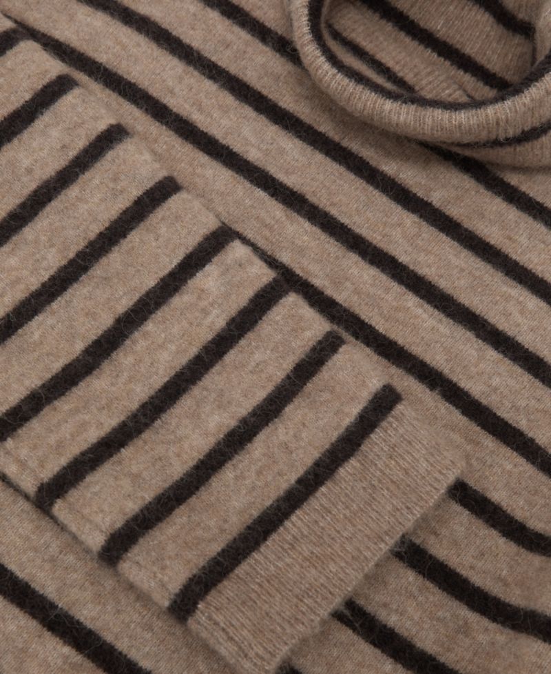 Women's Wynn Stripe Roll-Neck with Wool Sweater