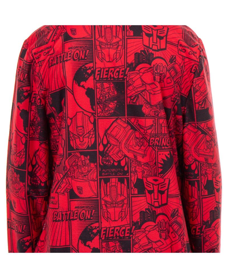 Pajamas Boys' Kids Autobot Optimus Prime Bumblebee Battle On Zip Front Fleece Footless Sleeper