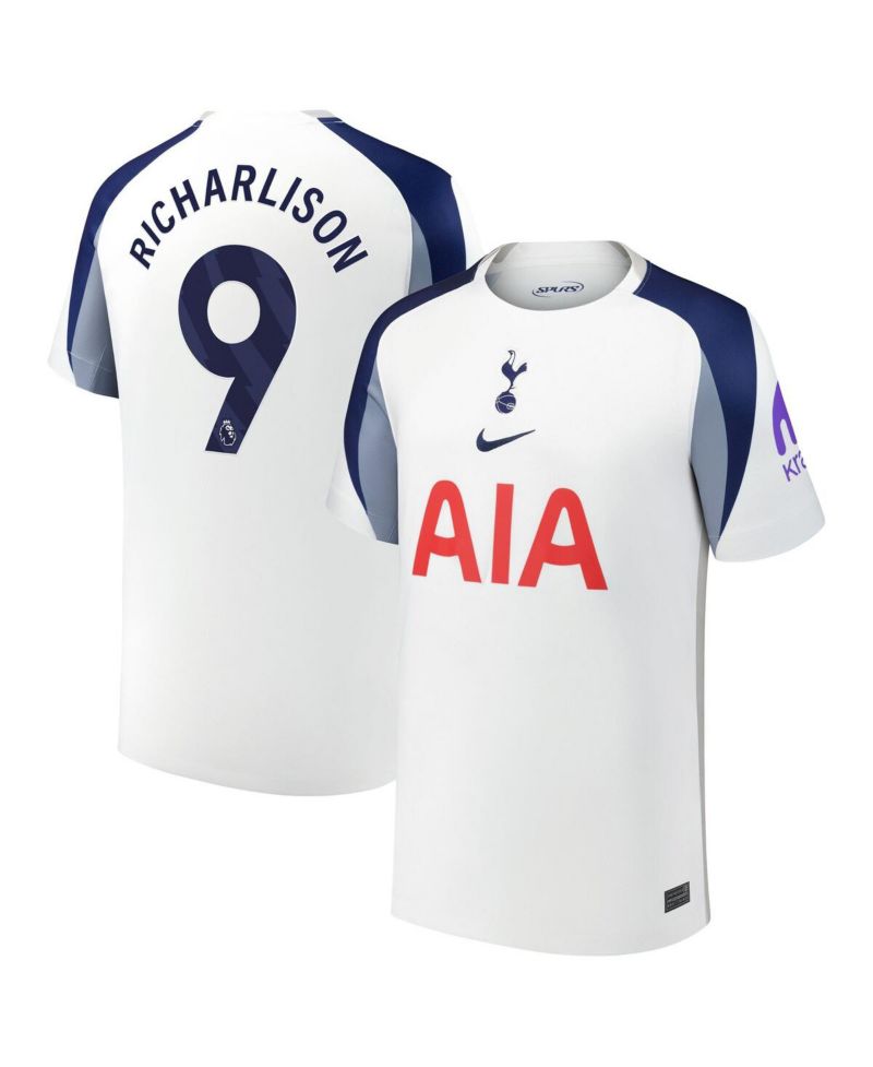 Big Boys and Girls Richarlison White Tottenham Hotspur 2025/26 Home Replica Player Jersey
