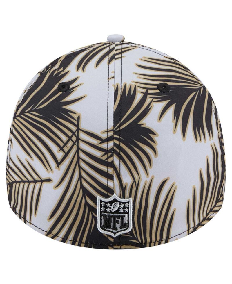 Men's Gray New Orleans Saints Palms 39THIRTY Flex Hat