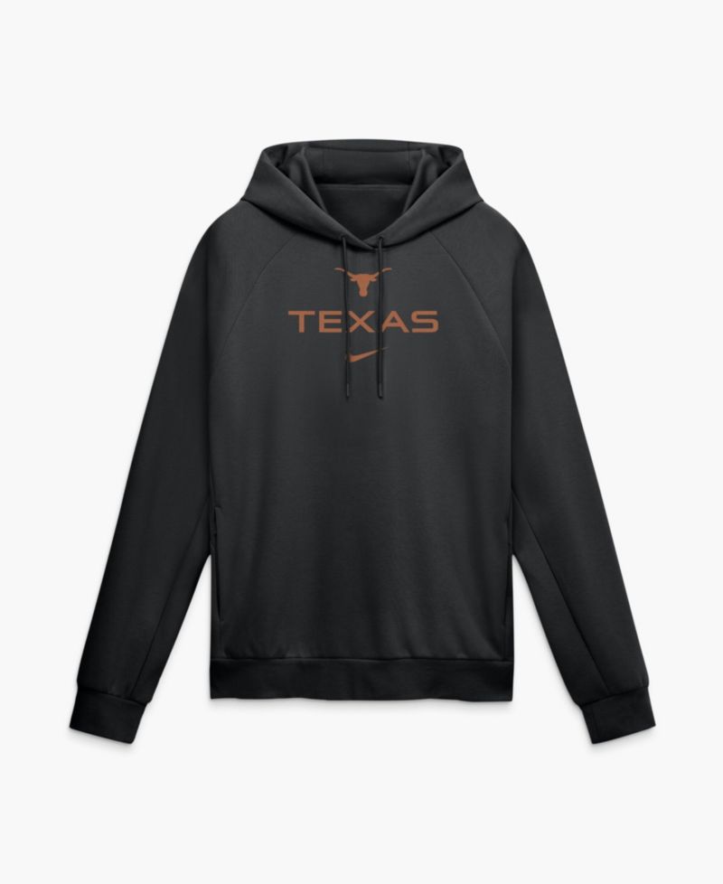Men's Black Texas Longhorns Premium Performance Raglan Dri-FIT Hoodie