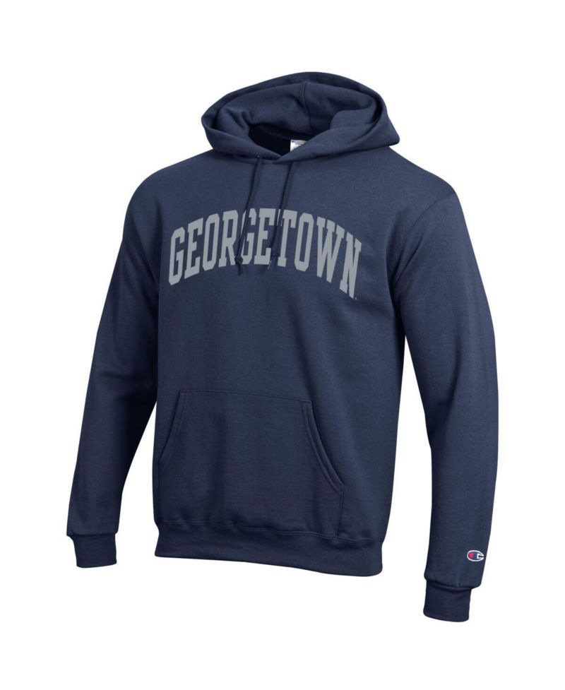 Men's Navy Georgetown Hoyas Basic Arch Fleece Pullover Hoodie