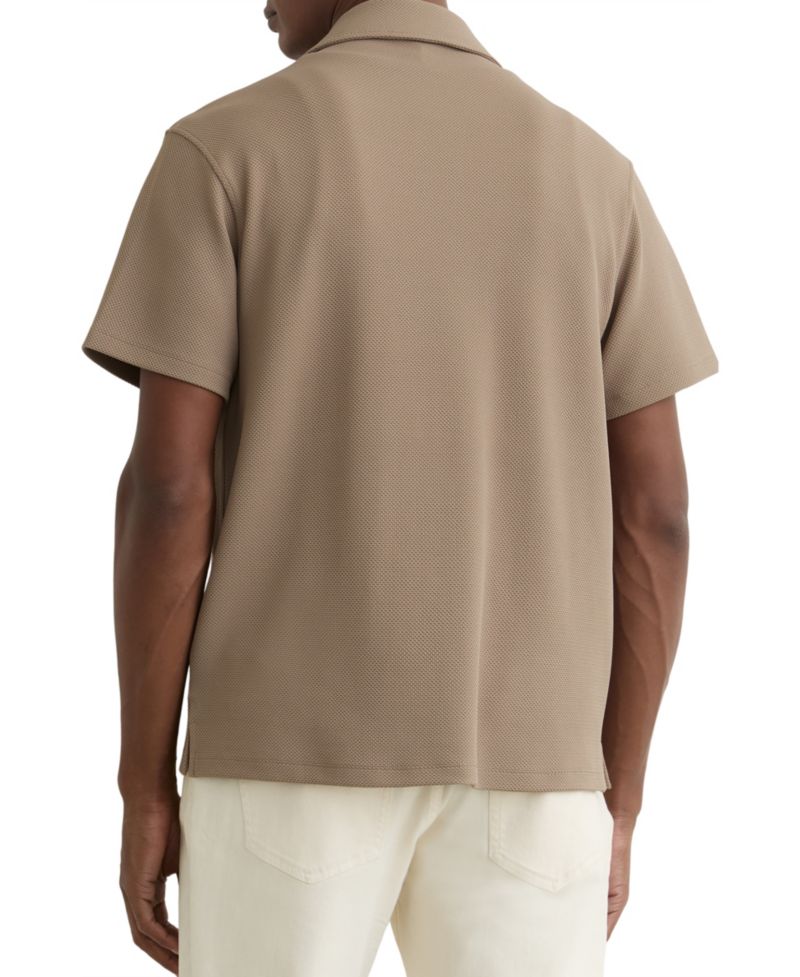 Men's Cedric Textured Cuban-Collar Shirt