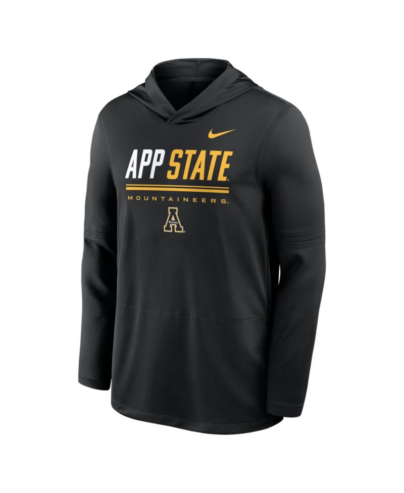 Men's Black Appalachian State Mountaineers 2026 Sideline Lightweight Dri-FIT Hoodie