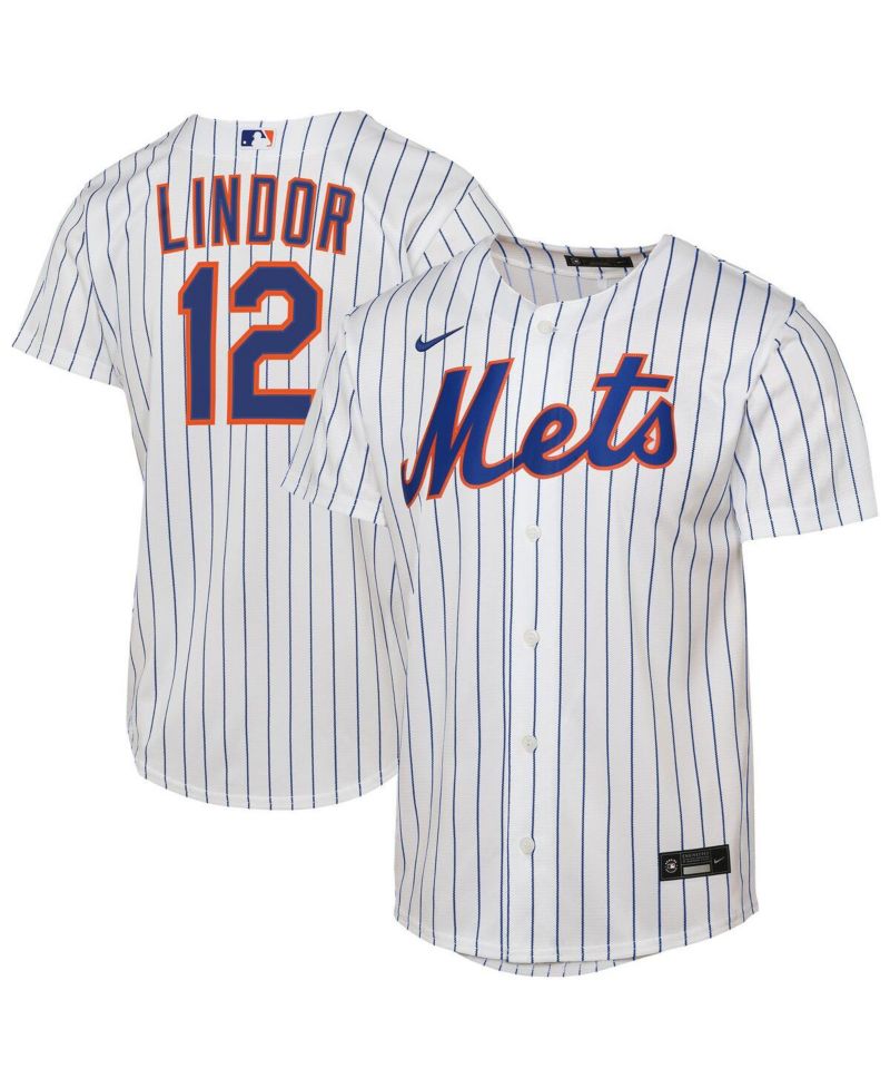 Big Boys and Girls Francisco Lindor White New York Mets Home Replica Player Jersey