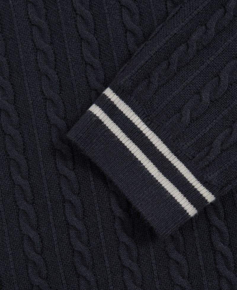 Men's Luca Regular Fit Cable-Knit Wool-Blend Sweater