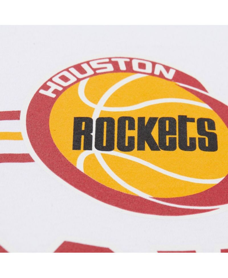 Men's White Houston Rockets Hardwood Classics Team Origins Vintage Logo T-Shirt