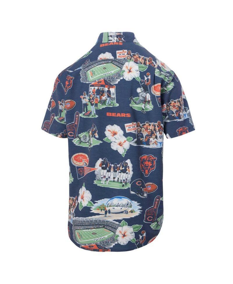 Men's Navy Chicago Bears Scenic Button-Down Shirt