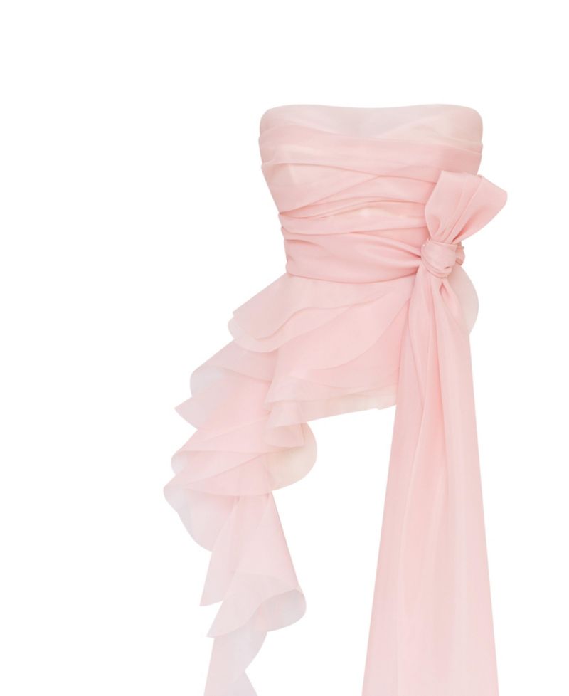 Womens Dreamy off-shoulder blouse with meringue flounces