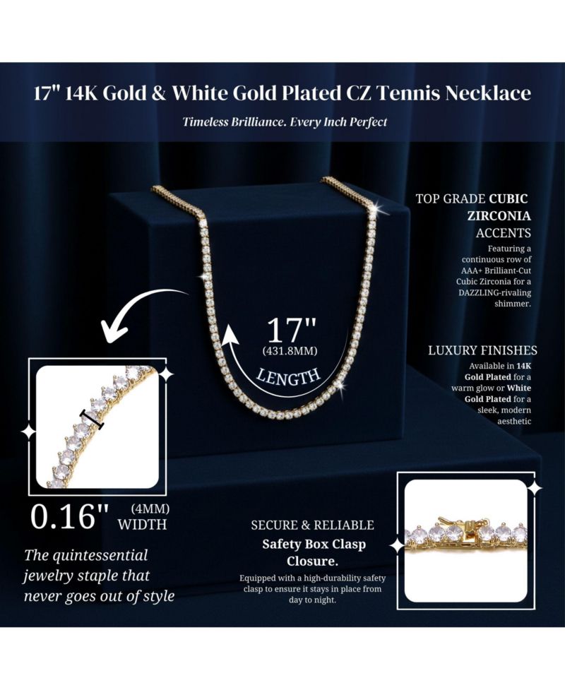 Minimalist Cubic Zirconia 4MM Tennis Necklace