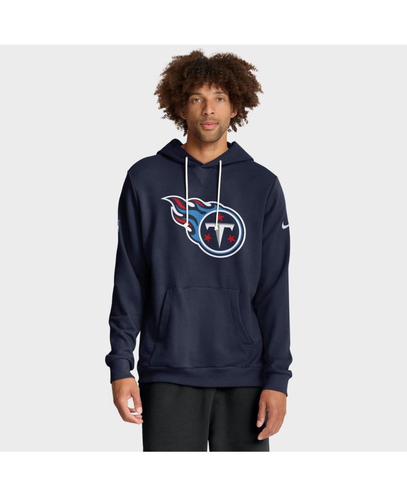 Men's Navy Tennessee Titans Sideline Standard Issue Initial Home Dri-FIT Hoodie
