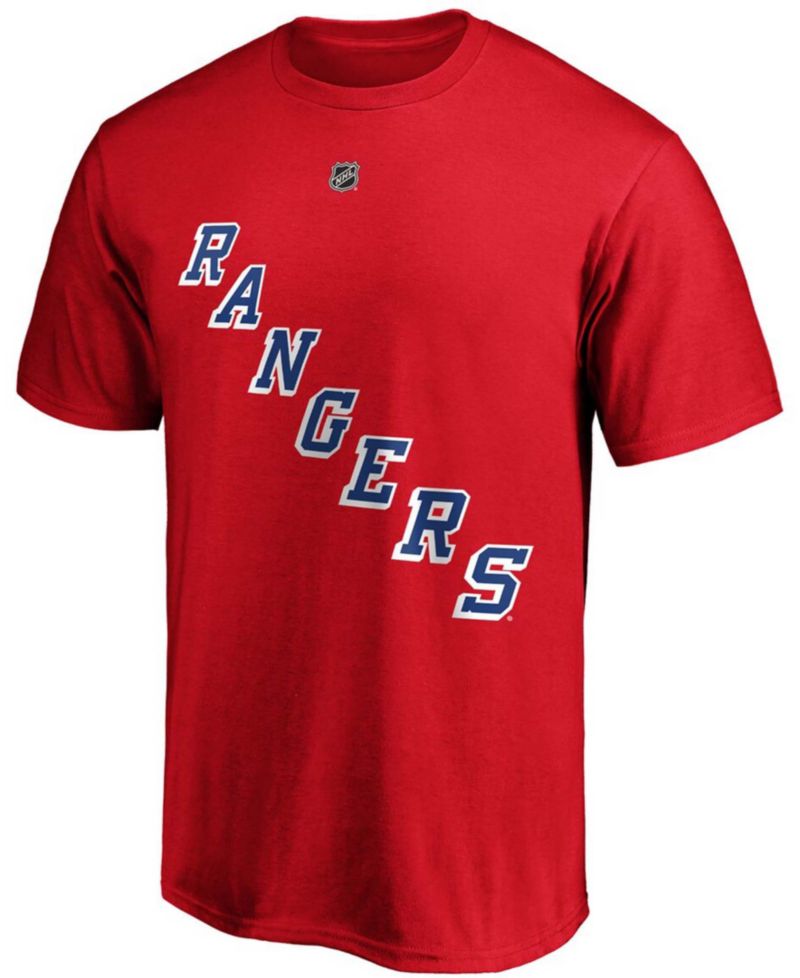 Men's Alexis Lafreniv®re Red New York Rangers Authentic Stack Name and Number T-shirt