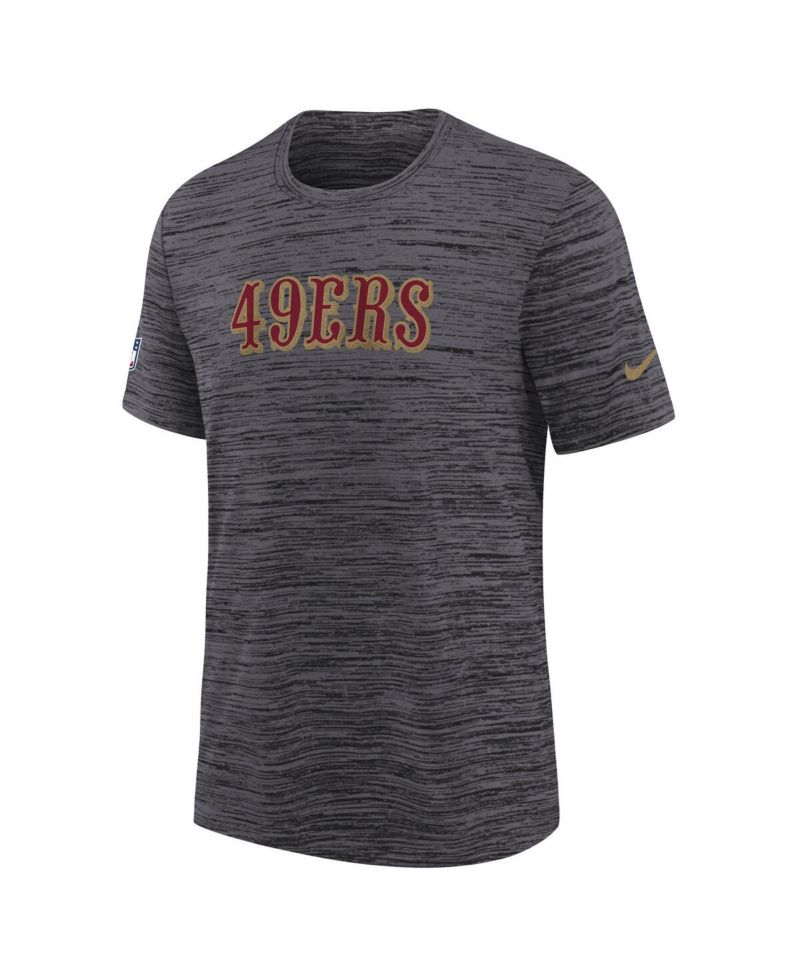 Big Boys and Girls Heather Black San Francisco 49ers 2025 Rivalries Collection Sideline Velocity Dri-FIT T-Shirt