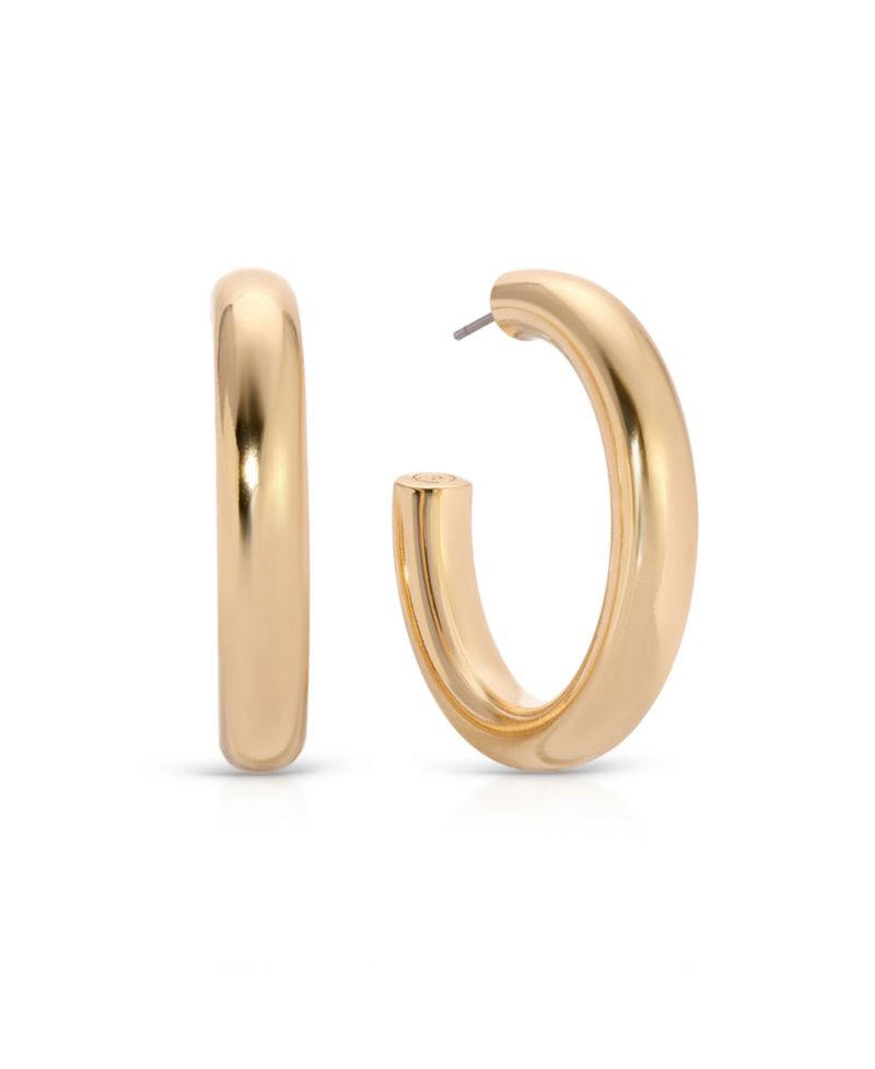 Medium Thick Classic Hoop Earrings