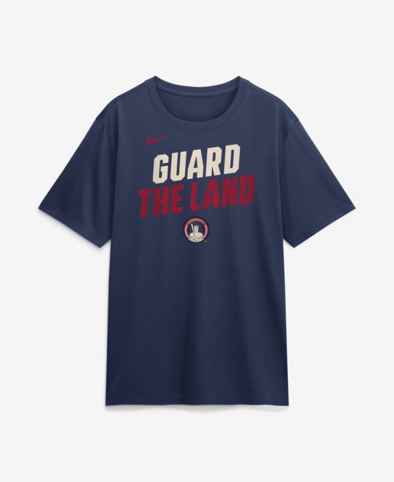 Men's Navy Cleveland Guardians City Connect Team Phrase Script Dri-FIT T-Shirt