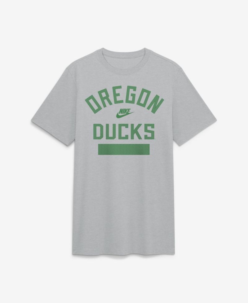 Men's Nike Heather Gray Oregon Ducks Arch Wordmark Legacy Tri-Blend T-Shirt