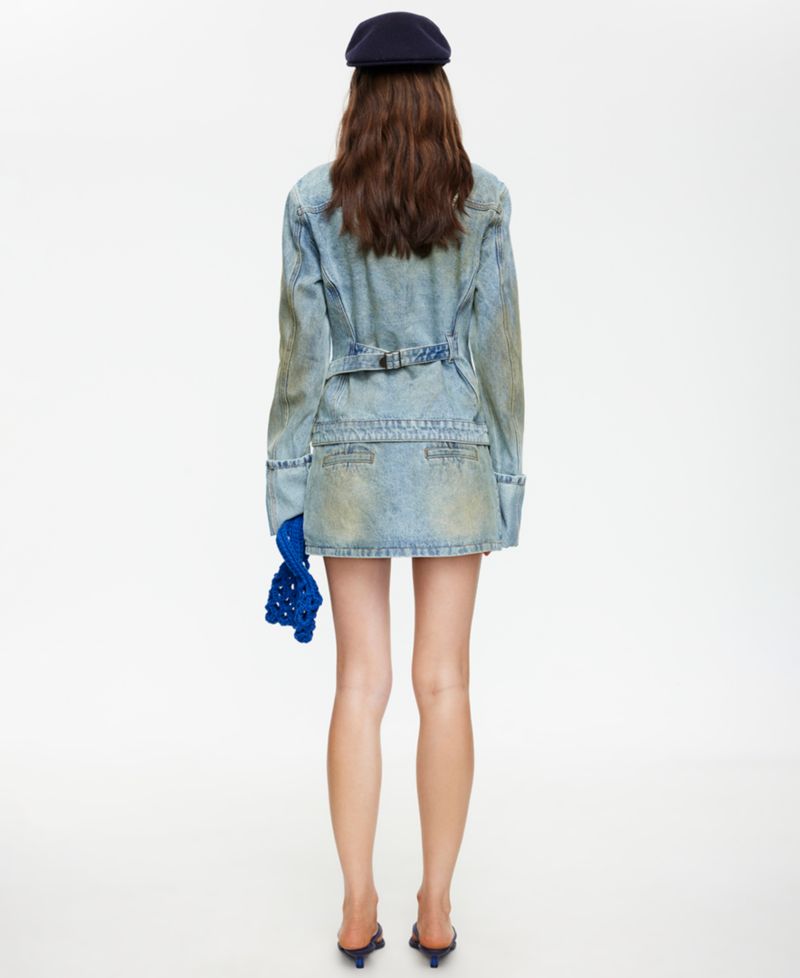 Women's The Bronx Spread Collar Button-Front Cotton Denim Jacket