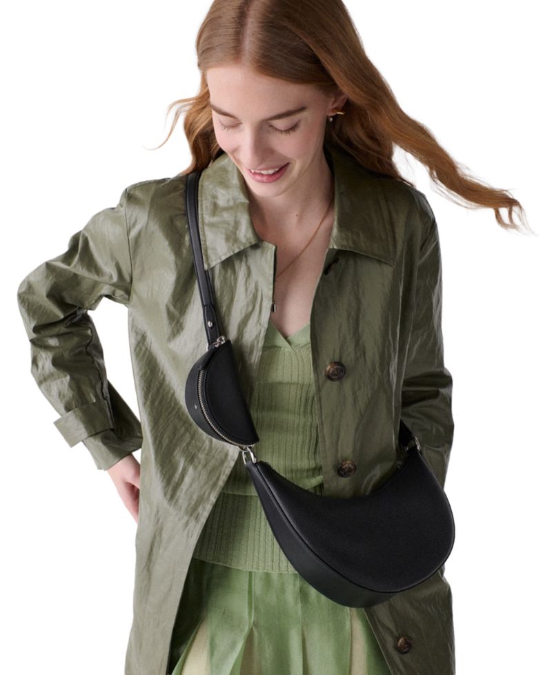 Duo Small Pebble Leather Crossbody Bag