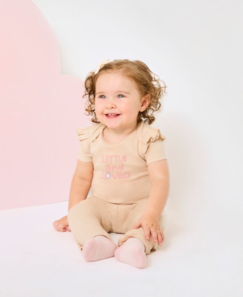 Baby Girls' Short-Sleeve Bodysuits, 3-Pack Set