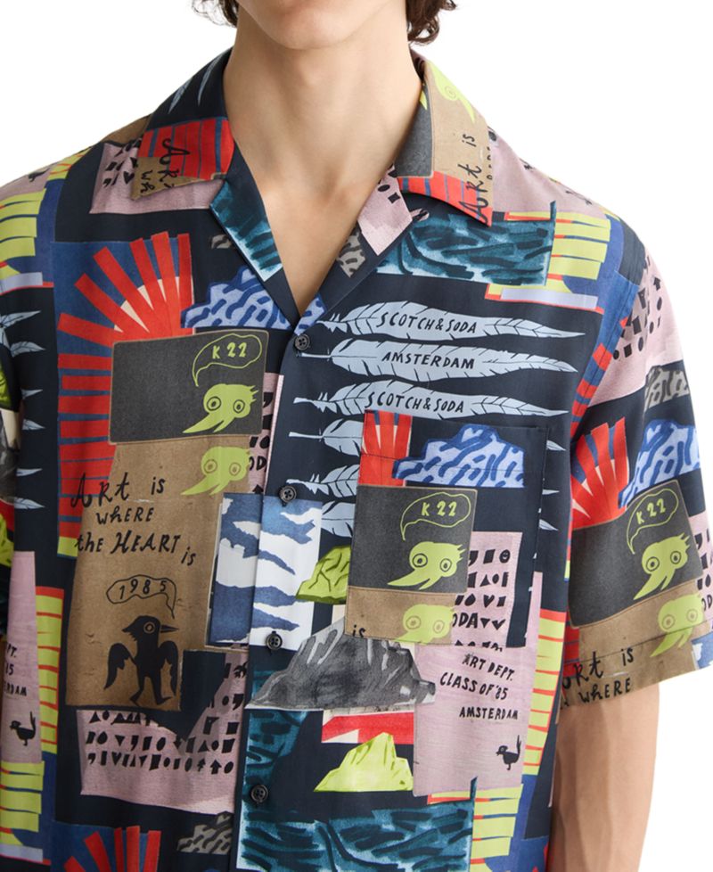 Men's Relaxed-Fit Allover Patterned Shirt
