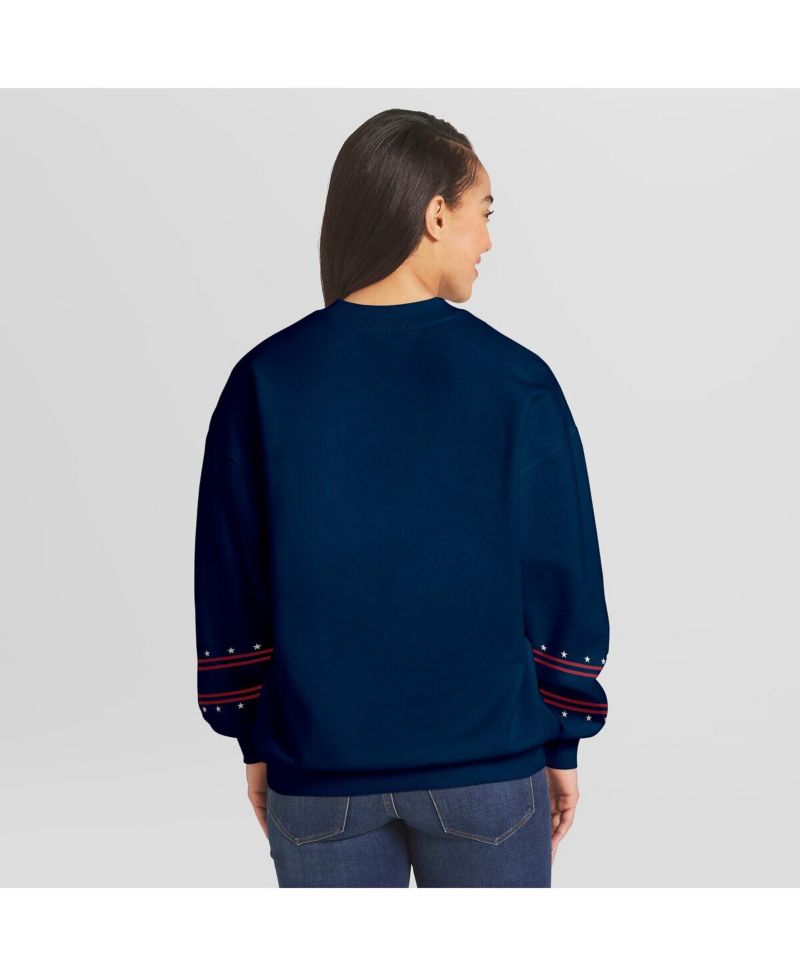 Women's Navy Philadelphia Phillies Americana Heavyweight Fleece Sweatshirt