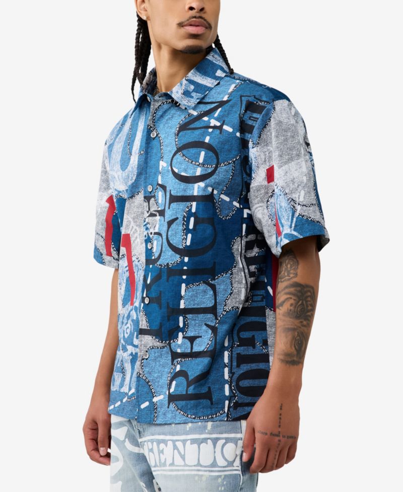 Men's Poplin Print Shirt