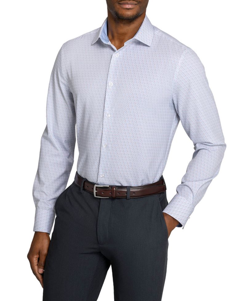 Men's Slim-Fit Performance Stretch Comfort Dress Shirt