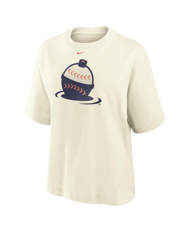 Women's Cream Milwaukee Brewers Premium Essentials Relaxed Boxy T-Shirt