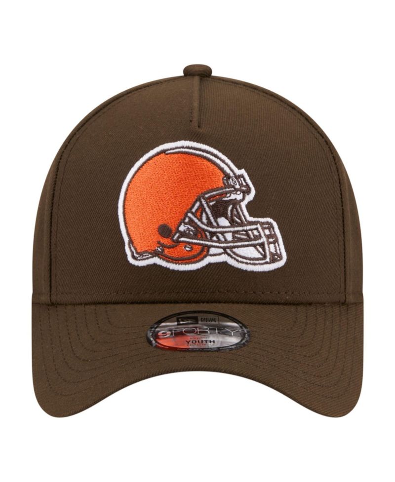 Big Boys and Girls Brown Cleveland Browns 9FORTY A-Frame Adjustable Hat