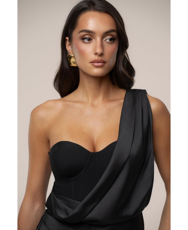 Women's Draped Radiance Maxi Dress