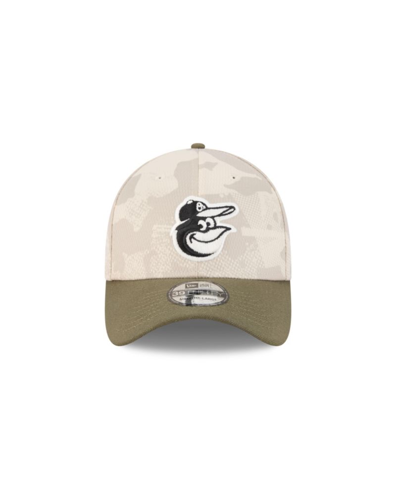 Men's Light Beige/Olive Baltimore Orioles 2025 Armed Forces Day 39THIRTY Flex Hat