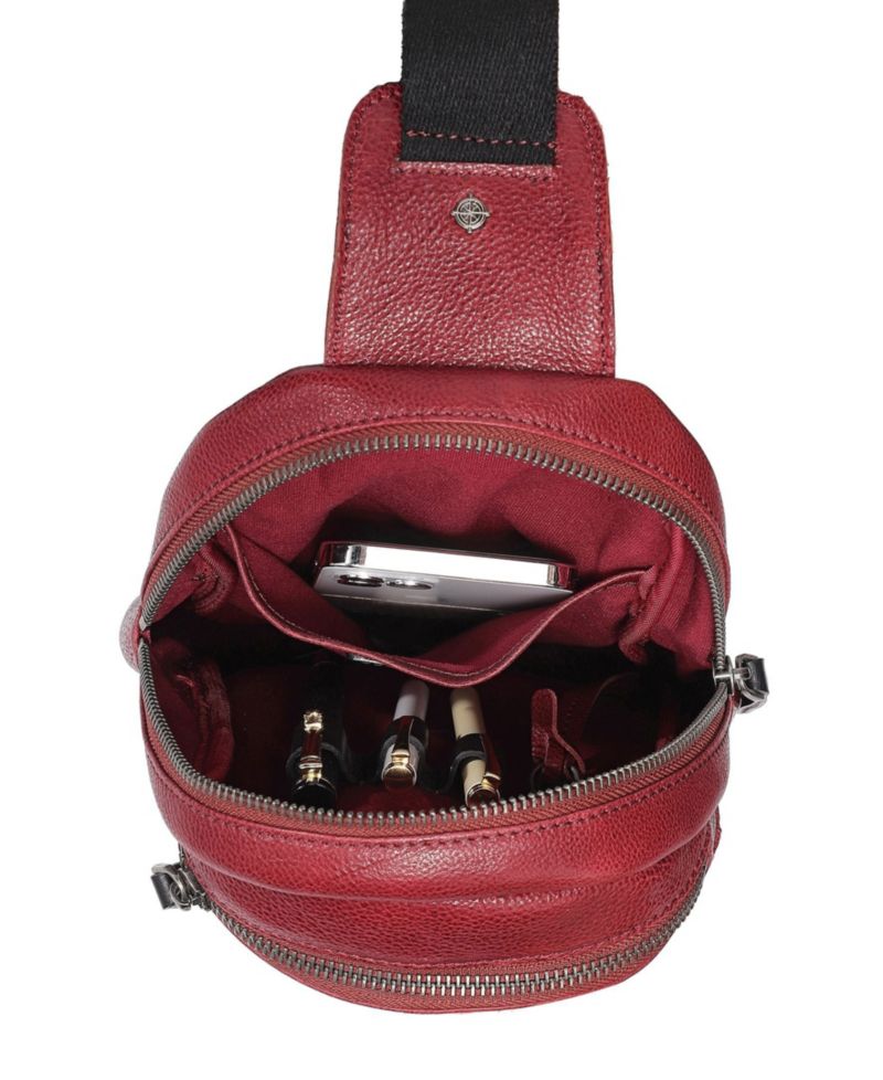 Sun-Wing Leather Sling Bag
