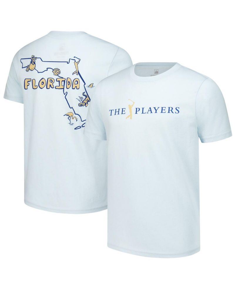 Big Boys and Girls Light Blue THE PLAYERS Florida Outline T-Shirt