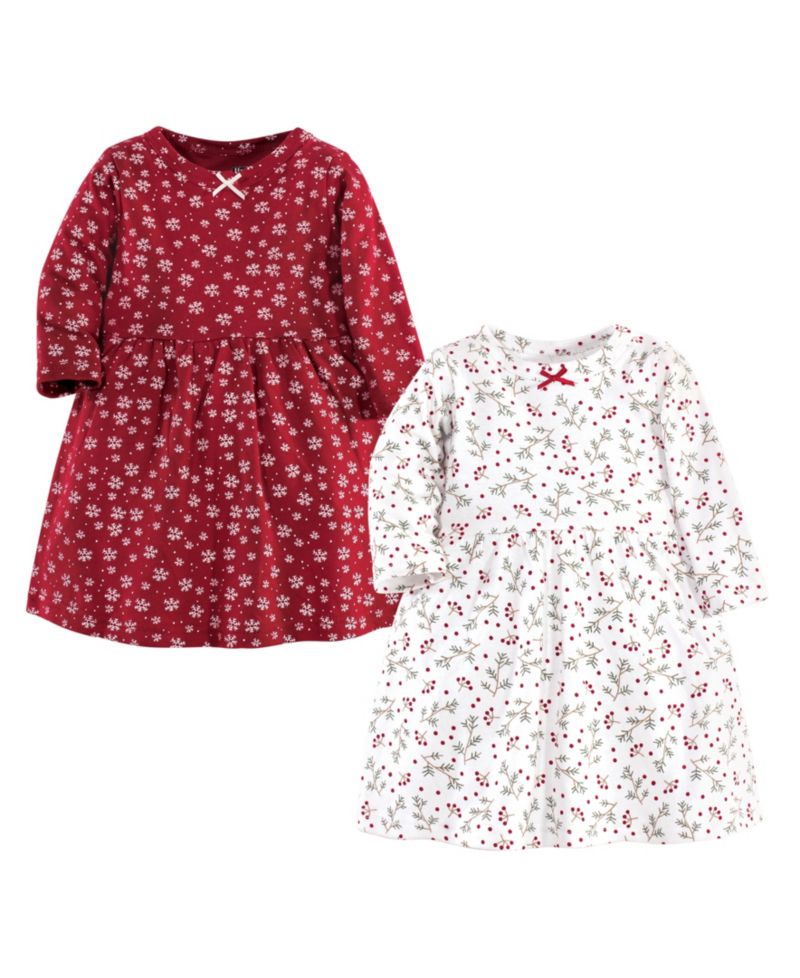 Baby Girls Hudson Twin Long-Sleeve Dress Bundle