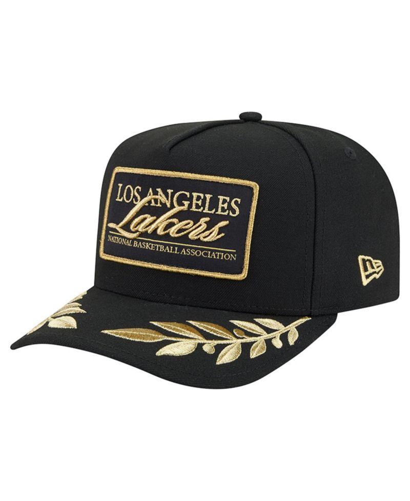 Men's Black Los Angeles Lakers Golden 9FIFTY Snapback Hat