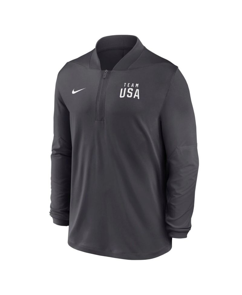 Men's Anthracite Team USA Dri-FIT Half-Zip Pullover Sweatshirt