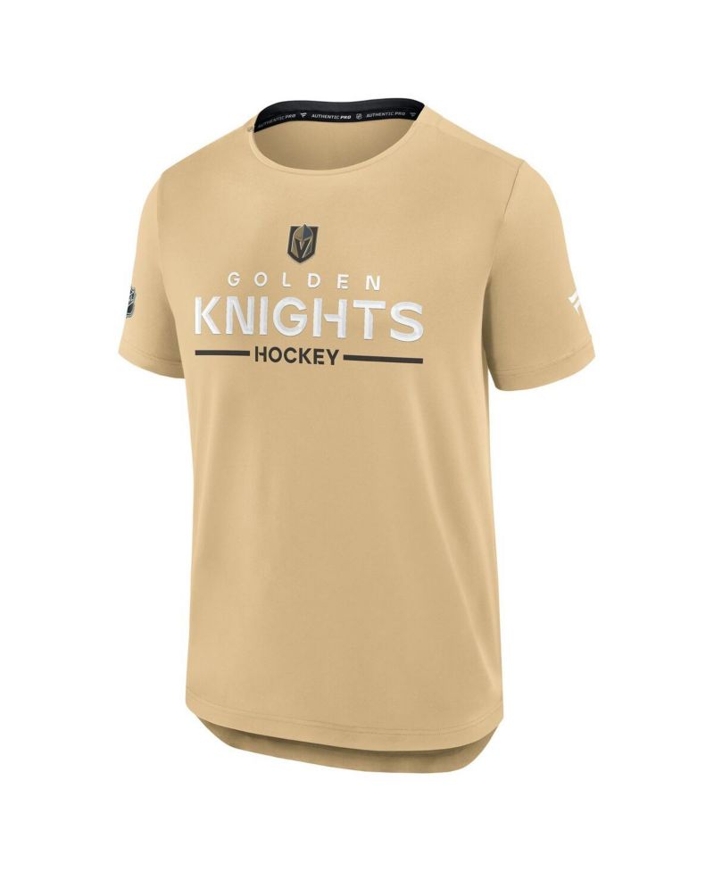 Men's Gold Vegas Golden Knights Authentic Pro Rink Tech T-Shirt