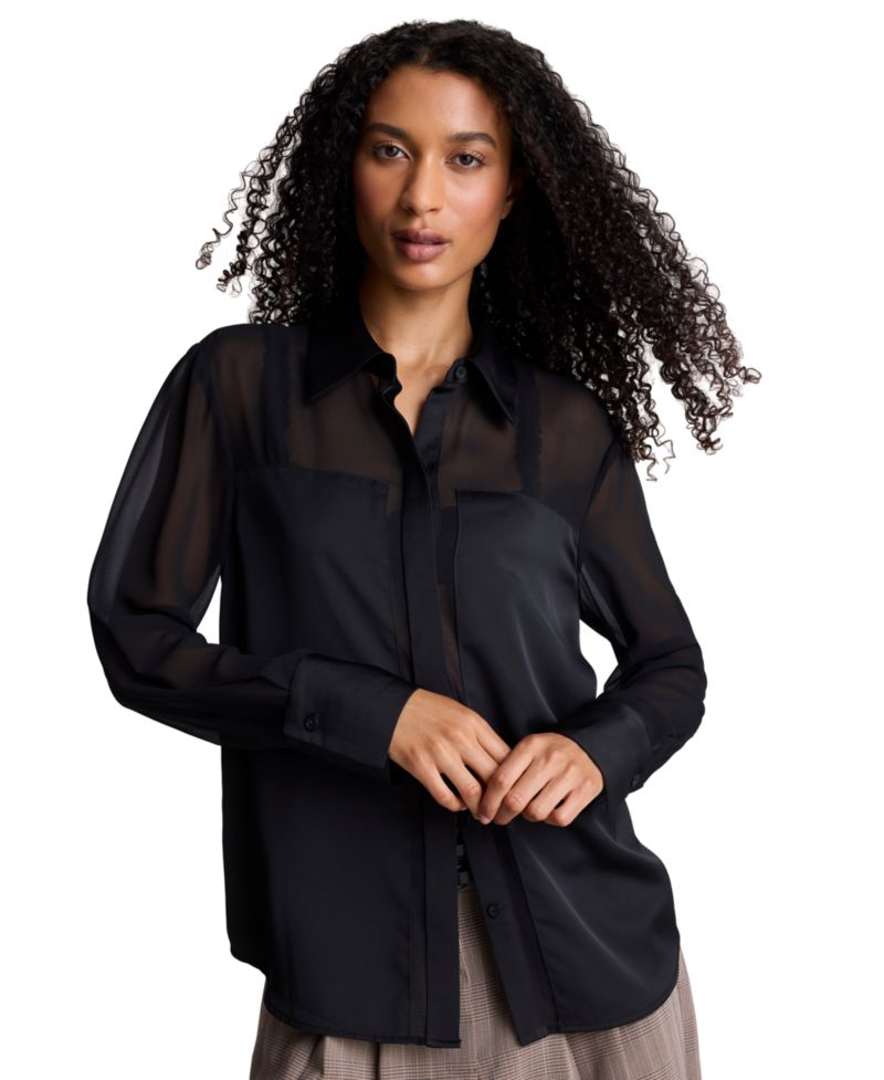 Women's Long-Sleeve Button-Front Shirt