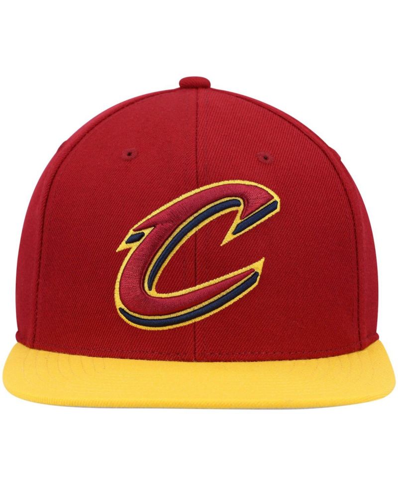 Men's Wine, Gold Cleveland Cavaliers Team Two-Tone 2.0 Snapback Hat