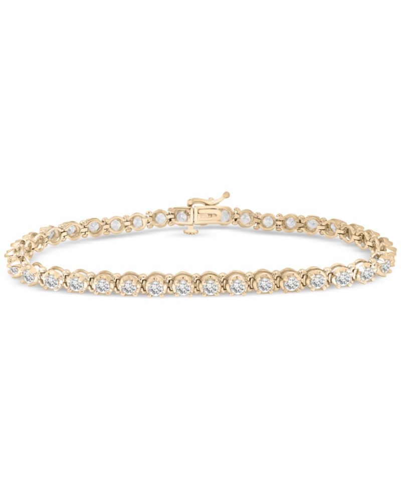 Diamond Bracelet Collection (2-3/4 ct. t.w. - 3-3/4 ct. t.w.) in 14k White or Yellow Gold, 6-1/2" to 9"
