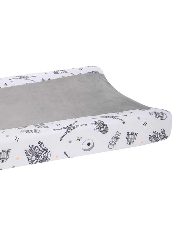 Star Wars Millennium Falcon White/Gray Soft Changing Pad Cover