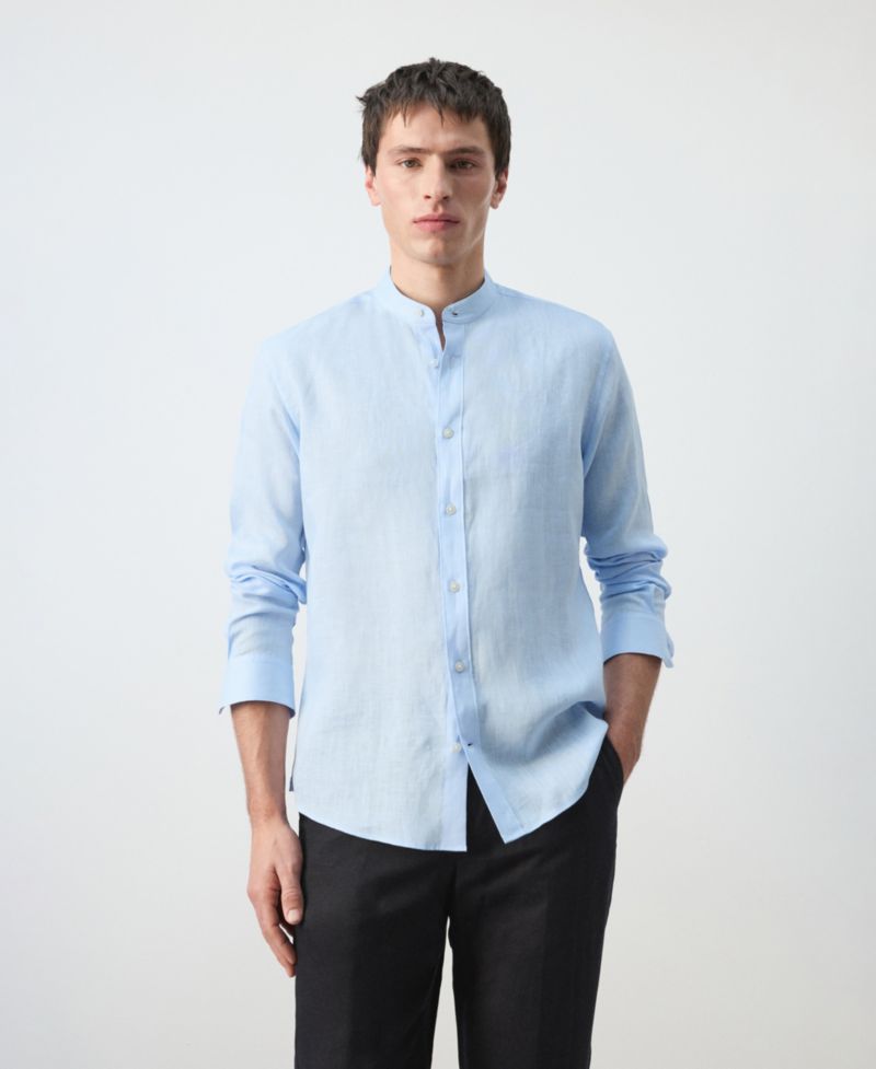 Men's Mao Collar Shirt