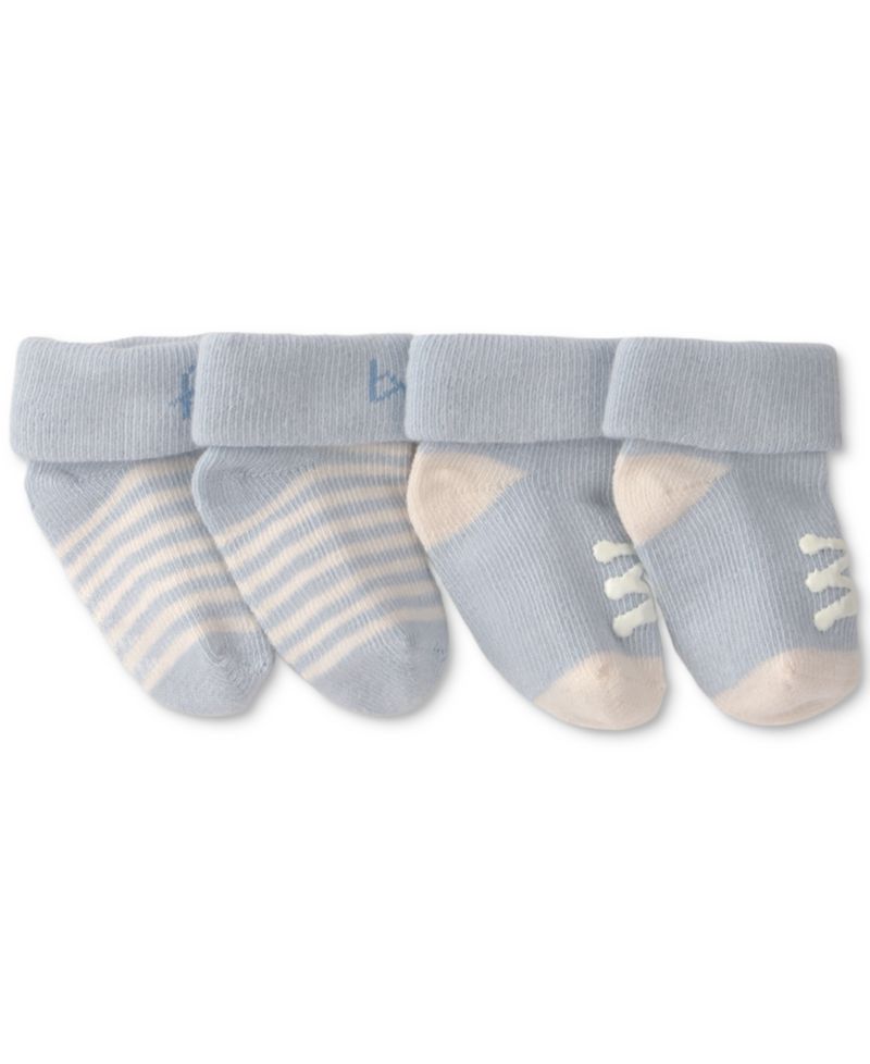 Baby Boys' or Baby Girls' Hello Baby Foldover Socks, 2-Pack